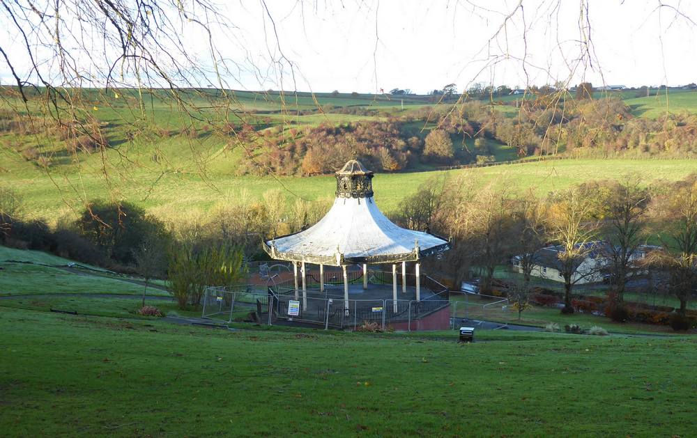 The bandstand in Alexander Hamilton Memorial Park.